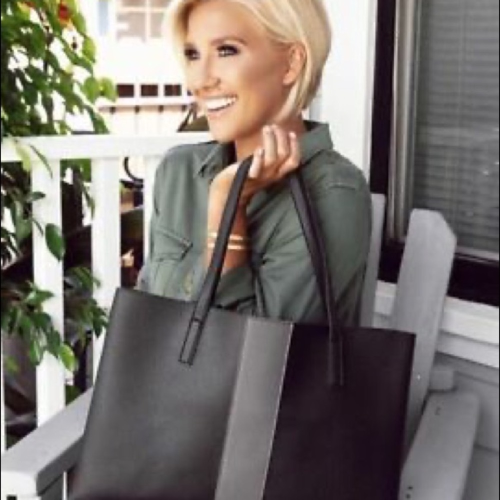 VINCE CAMUTO Vegan Tote Bag Large Black
